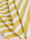 Wide Stripe Cotton Poplin Shirting - Mustard + White | Core Fabrics