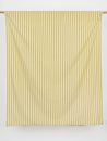 Wide Stripe Cotton Poplin Shirting - Mustard + White | Core Fabrics