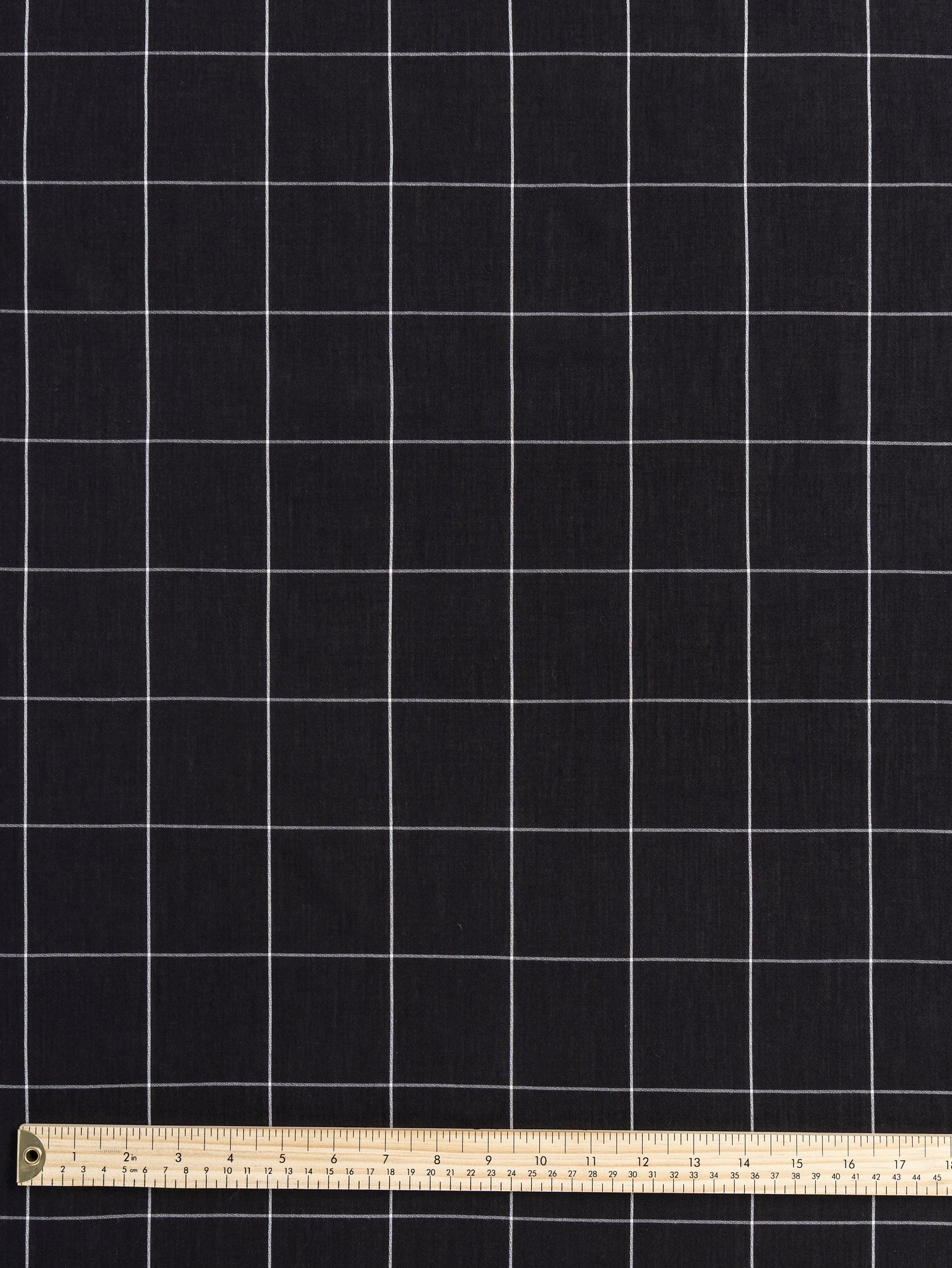 F-COT367-Windowpane-Japanese-Organic-Cotton-Crepe-Black-and-White-Core-Fabrics-ruler.JPG