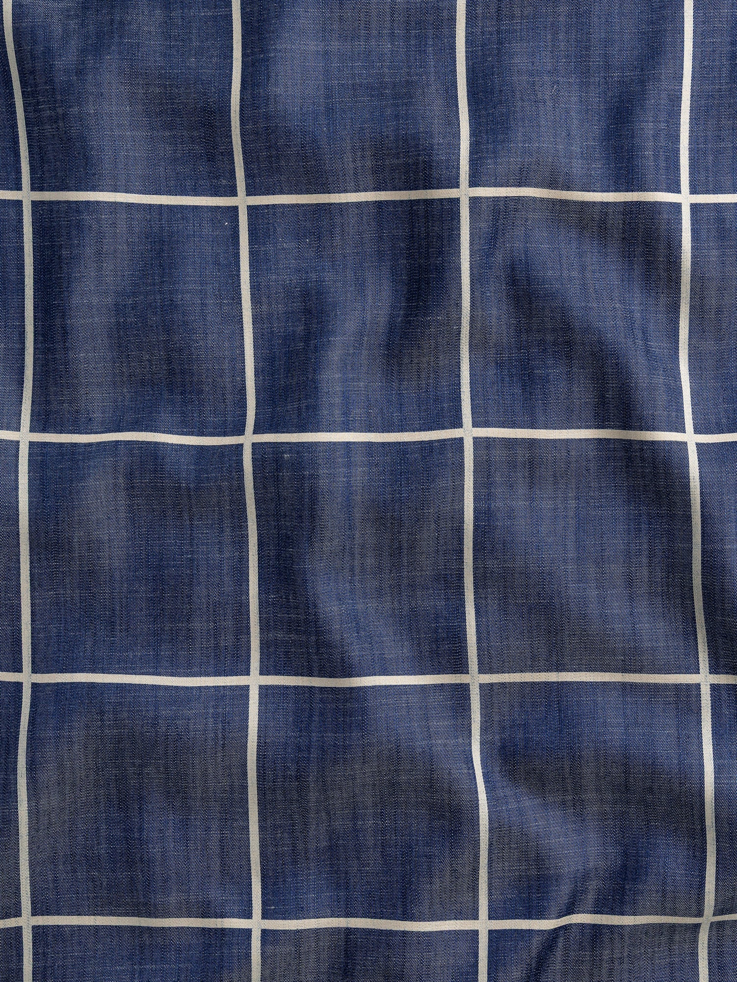 F-DEA121-Windowpane-Lyocell-Chambray-Deadstock-True Blue-Cream-Core-Fabrics-scrunched.JPG