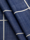 F-DEA121-Windowpane-Lyocell-Chambray-Deadstock-True Blue-Cream-Core-Fabrics-fold.JPG