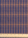 Yarn Dyed Handwoven Contrast Check Cotton - Navy + Mahogany | Core Fabrics