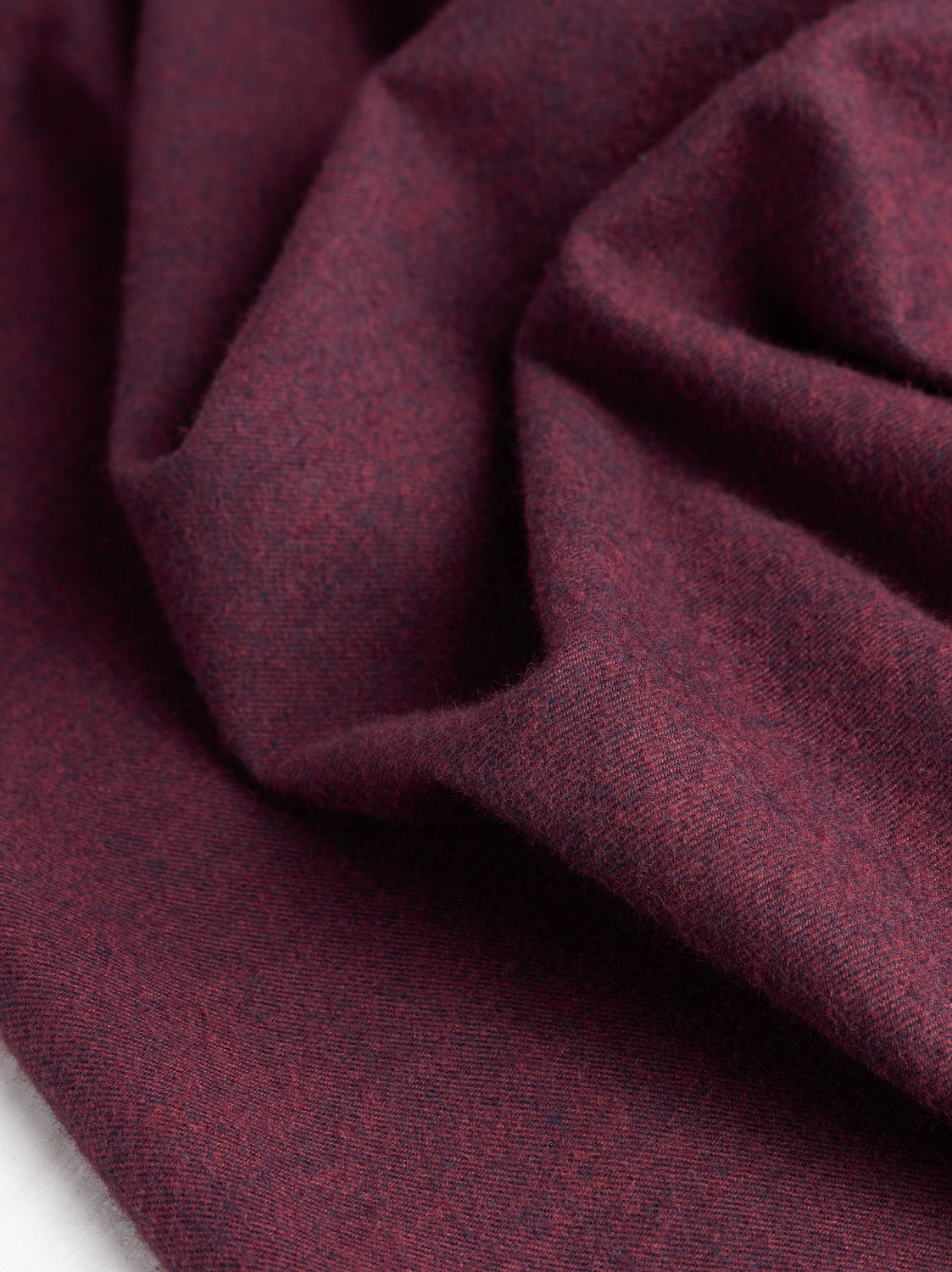Yarn-Dyed Solid Cotton Flannel - Burgundy | Core Fabrics