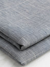 Yarn Dyed Glen Check Irish Linen Suiting Deadstock - Cream + Grey | Core Fabrics