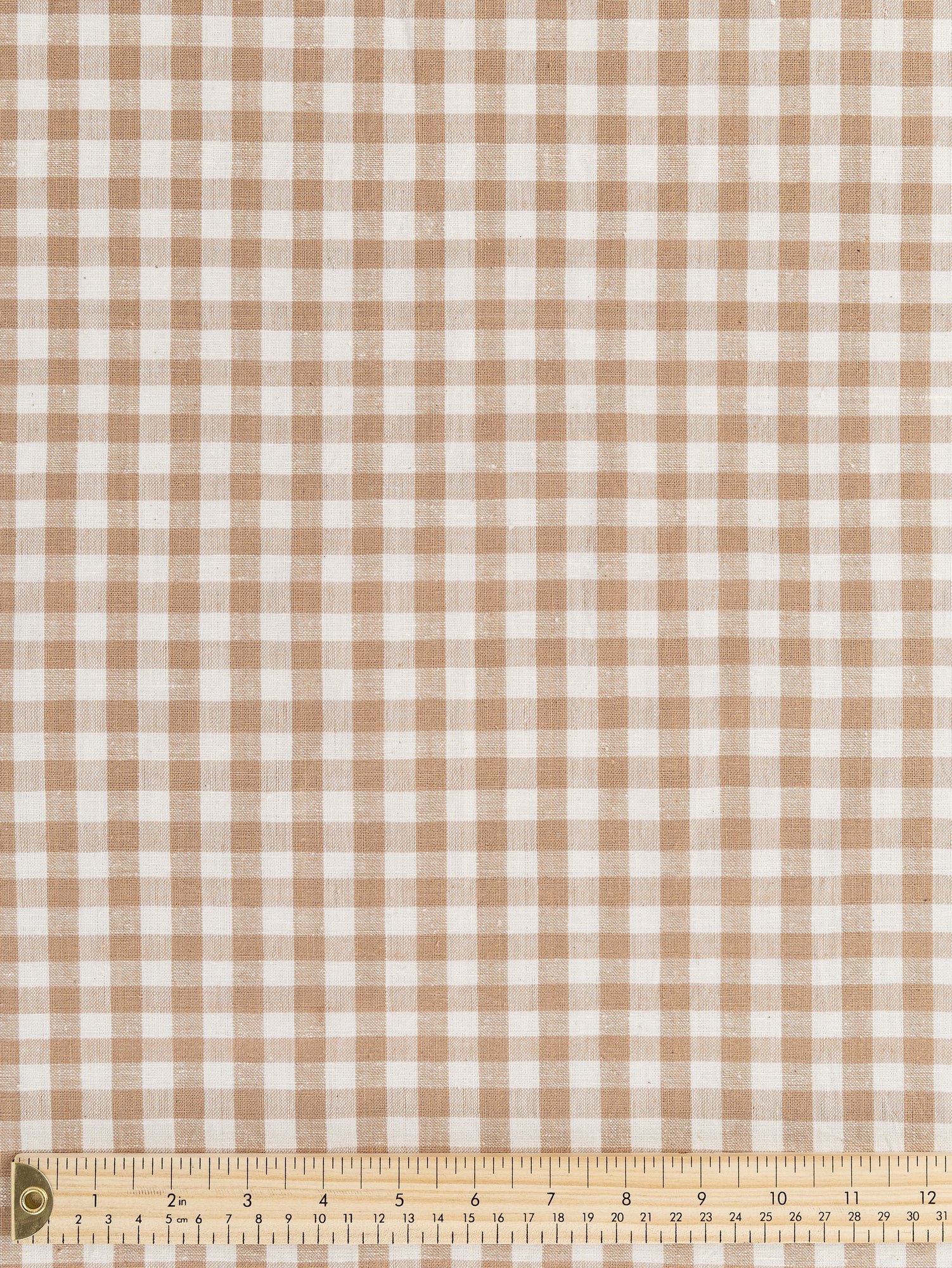 F-COT352-001-Yarn-Dyed-Handwoven-Gingham-Cotton-Beige+Cream-Core-Fabrics-ruler.JPG
