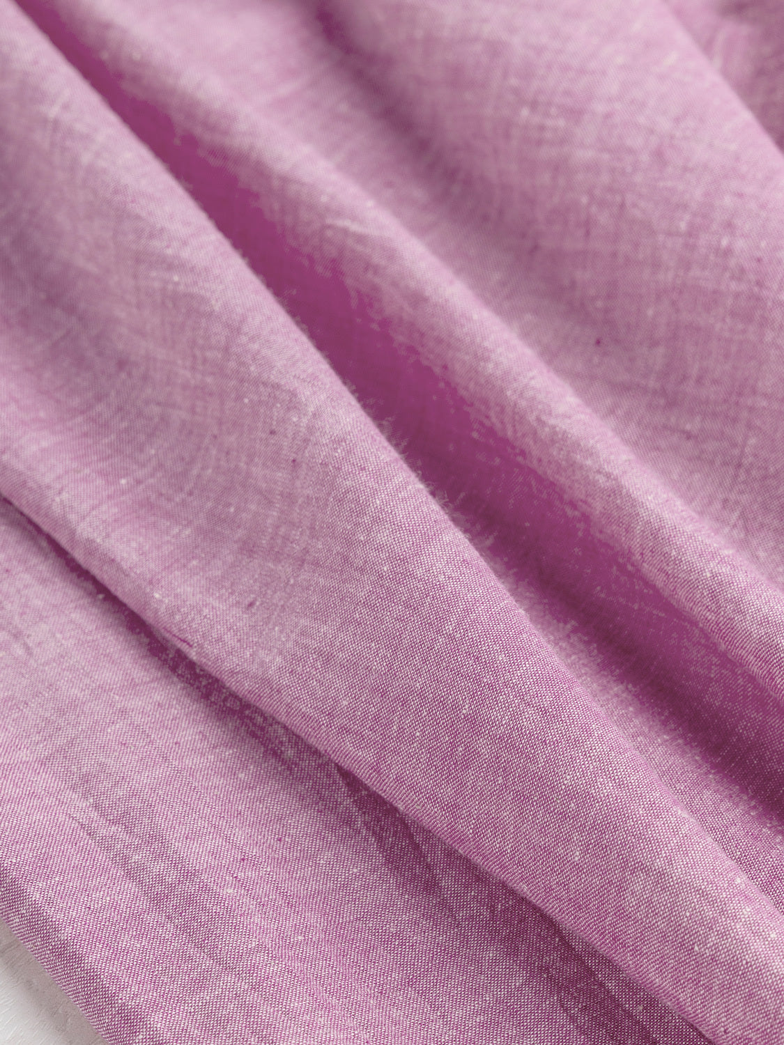 Yarn Dyed Handwoven Khadi Cotton Chambray - Light Pink | Core Fabrics