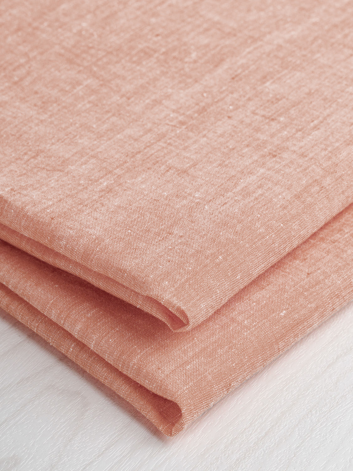 Yarn Dyed Handwoven Khadi Cotton Chambray - Soft Coral | Core Fabrics