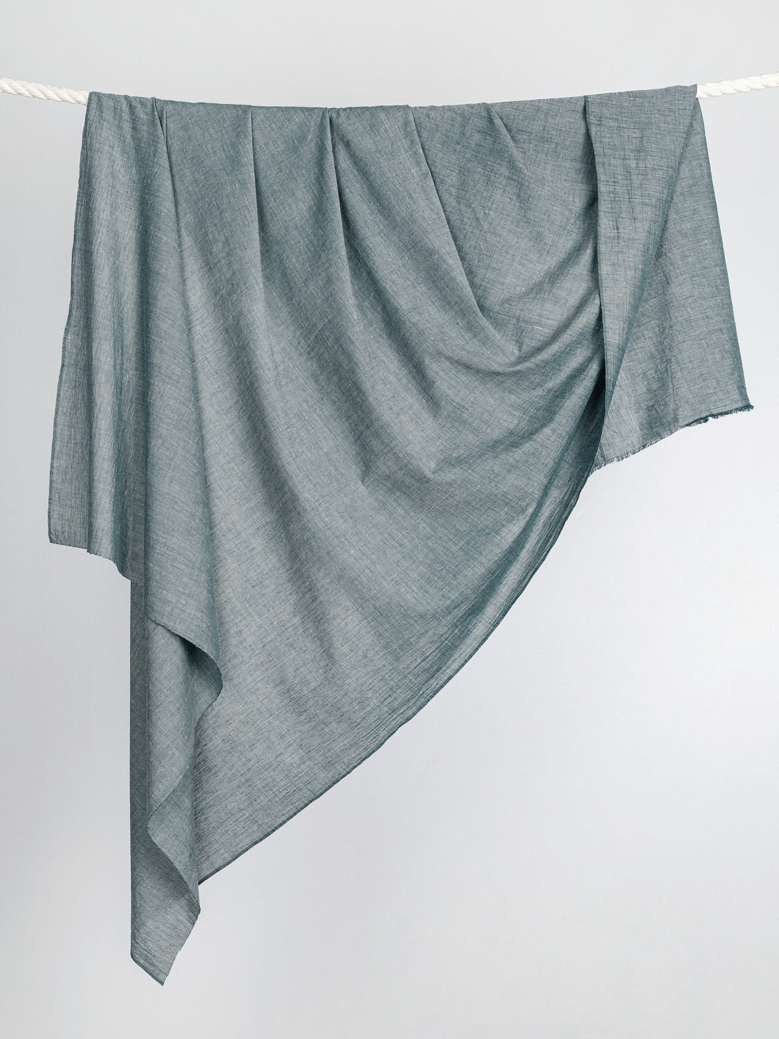 Yarn Dyed Handwoven Khadi Cotton Voile - Blue Grey | Core Fabrics
