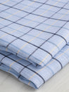 Yarn Dyed Windowpane Irish Linen Deadstock - Light Blue + White + Black | Core Fabrics