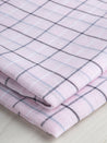 Yarn Dyed Windowpane Irish Linen Deadstock - Light Pink + Blue + Black | Core Fabrics