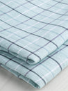 Yarn Dyed Windowpane Irish Linen Deadstock - Mint + Blue + Black | Core Fabrics