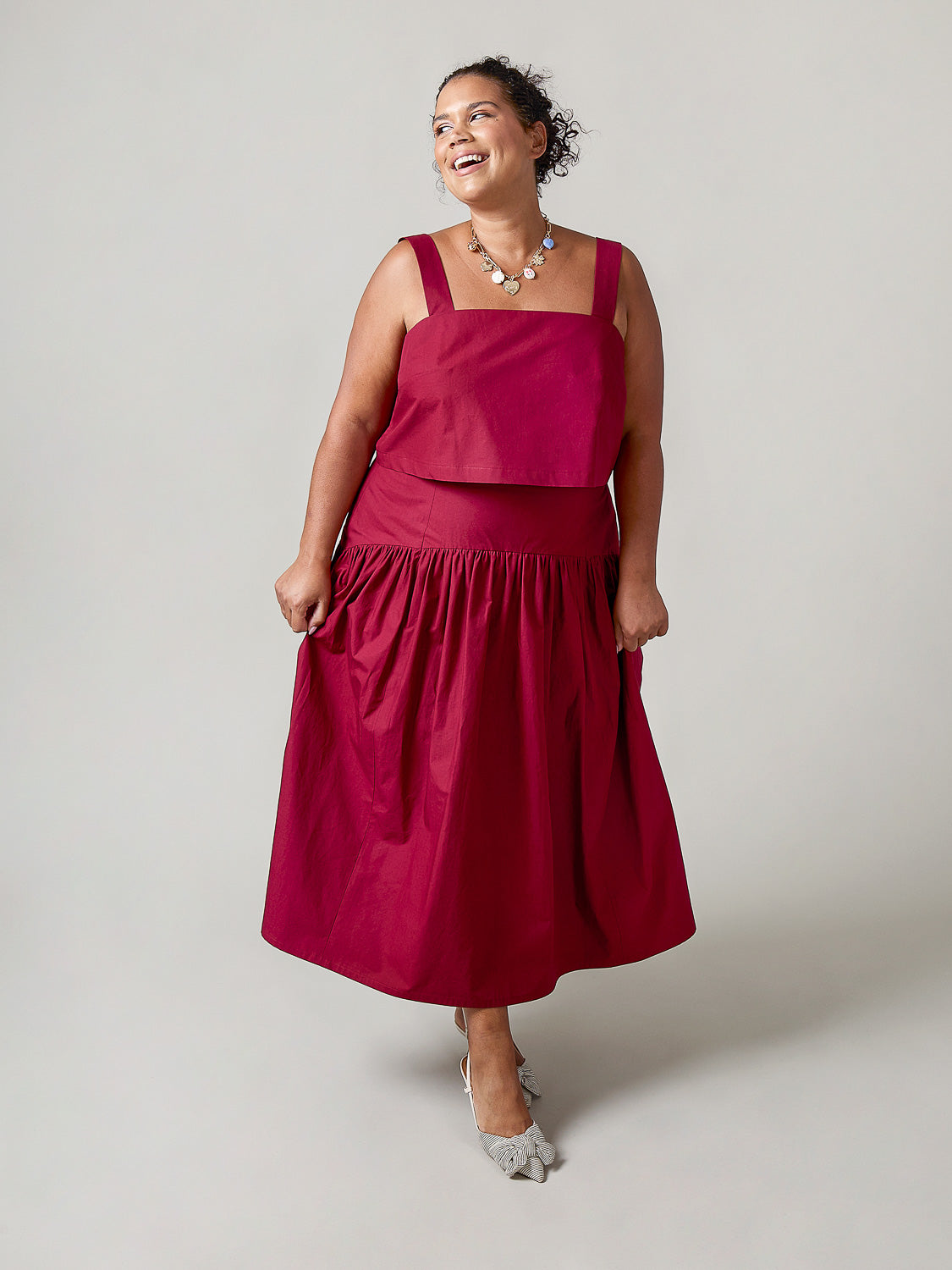 Zelda Skirt Kit | Rhubarb Signature Crisp Cotton Poplin