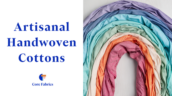 Yarn-Dyed Handwoven Khadi Cotton Chambray - Cream | Core Fabrics