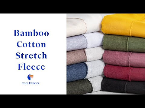 Bamboo Cotton Stretch Fleece - Heather Green | Core Fabrics