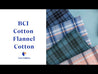 Tartan Cotton Flannel - Azure + Black | Core Fabrics