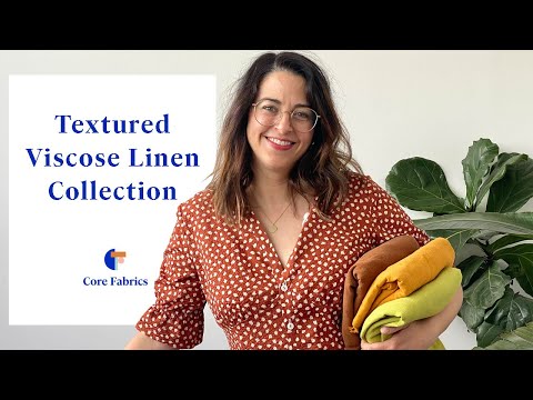 Textured Viscose Linen - Fuchsia | Core Fabrics
