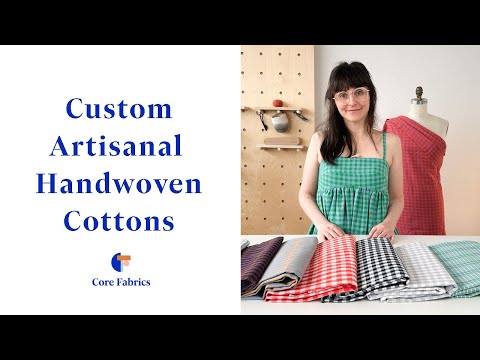 Yarn Dyed Handwoven Gingham Cotton - Lavender + Cream | Core Fabrics