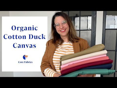 Midweight Organic Cotton Canvas - Hibiscus | Core Fabrics