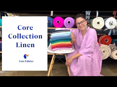 Midweight European Linen - Hibiscus | Core Fabrics