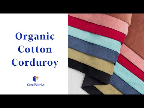 Organic Cotton Lycra Stretch Corduroy - Stormy Blue | Core Fabrics