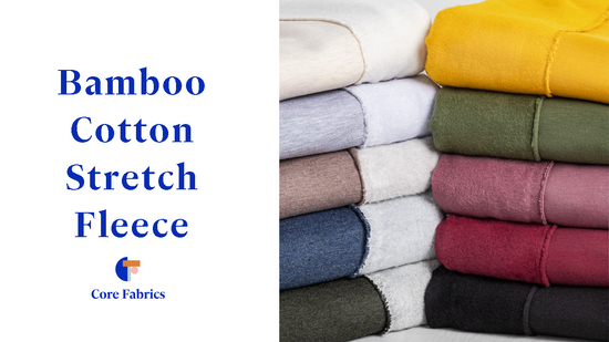 Bamboo Cotton Stretch Fleece - Almond | Core Fabrics