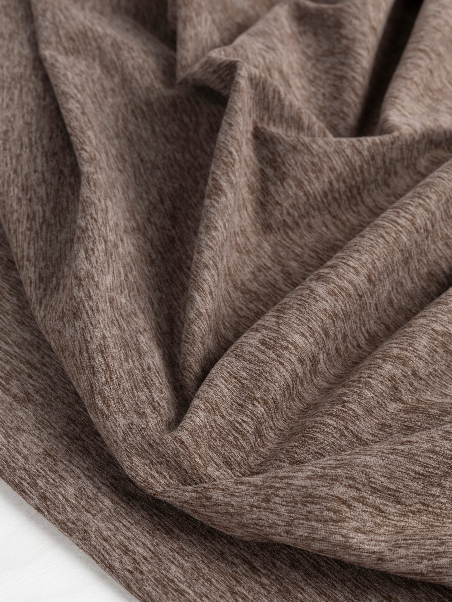 F-PES033-001-rPet-Poly-Performance-Stretch-Knit-Deadstock-Heather-Walnut-Core-Fabrics-scrunched.JPG
