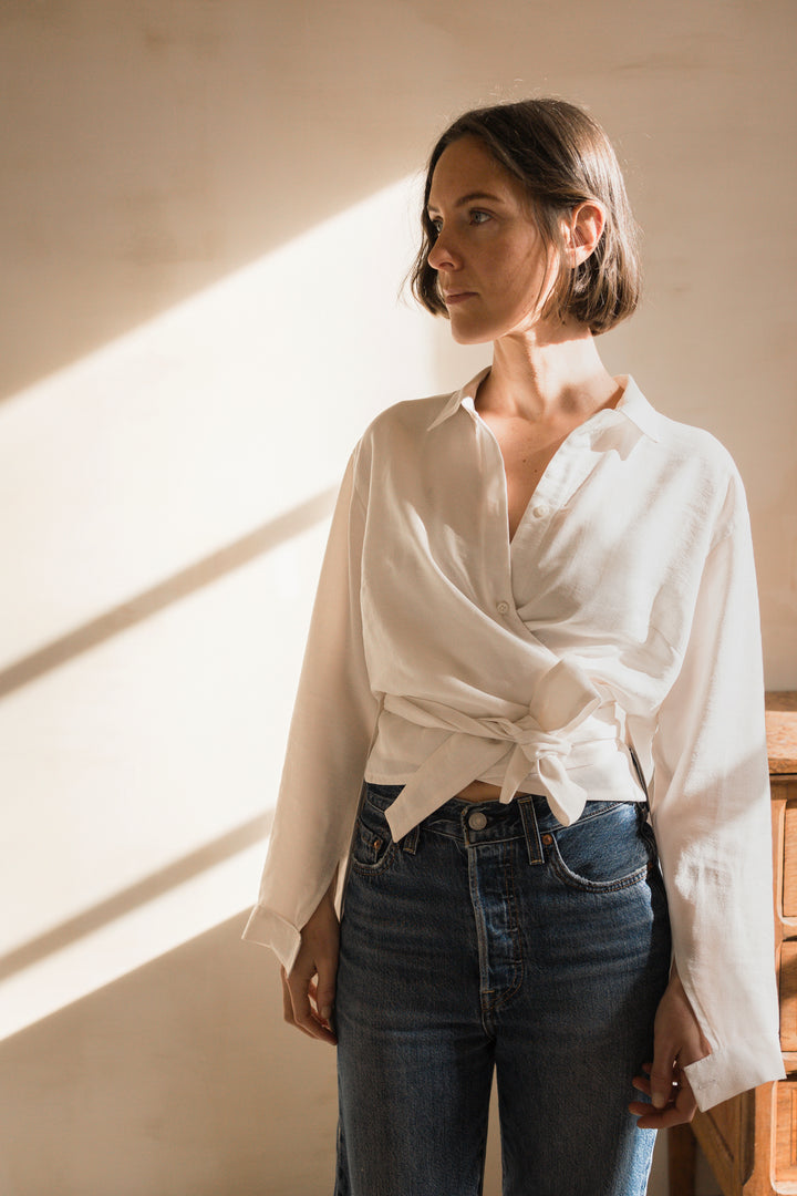 Chemise cache-coeur asymétrique Hortense