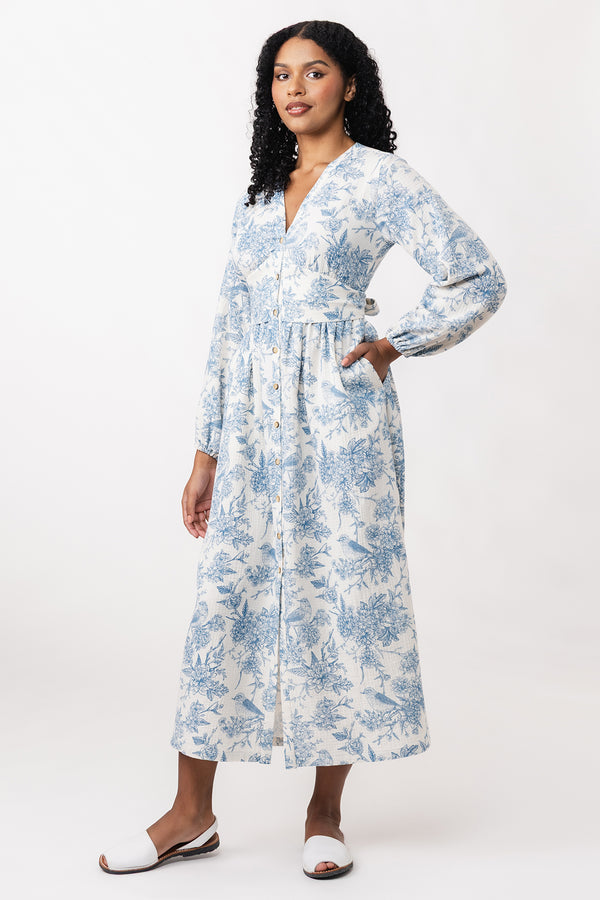 Robe midi froncée OODI  - Patron PDF
