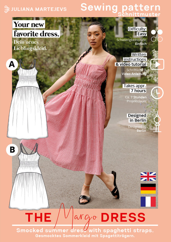 Patron de couture de robe d’été MARGO - Patron PDF