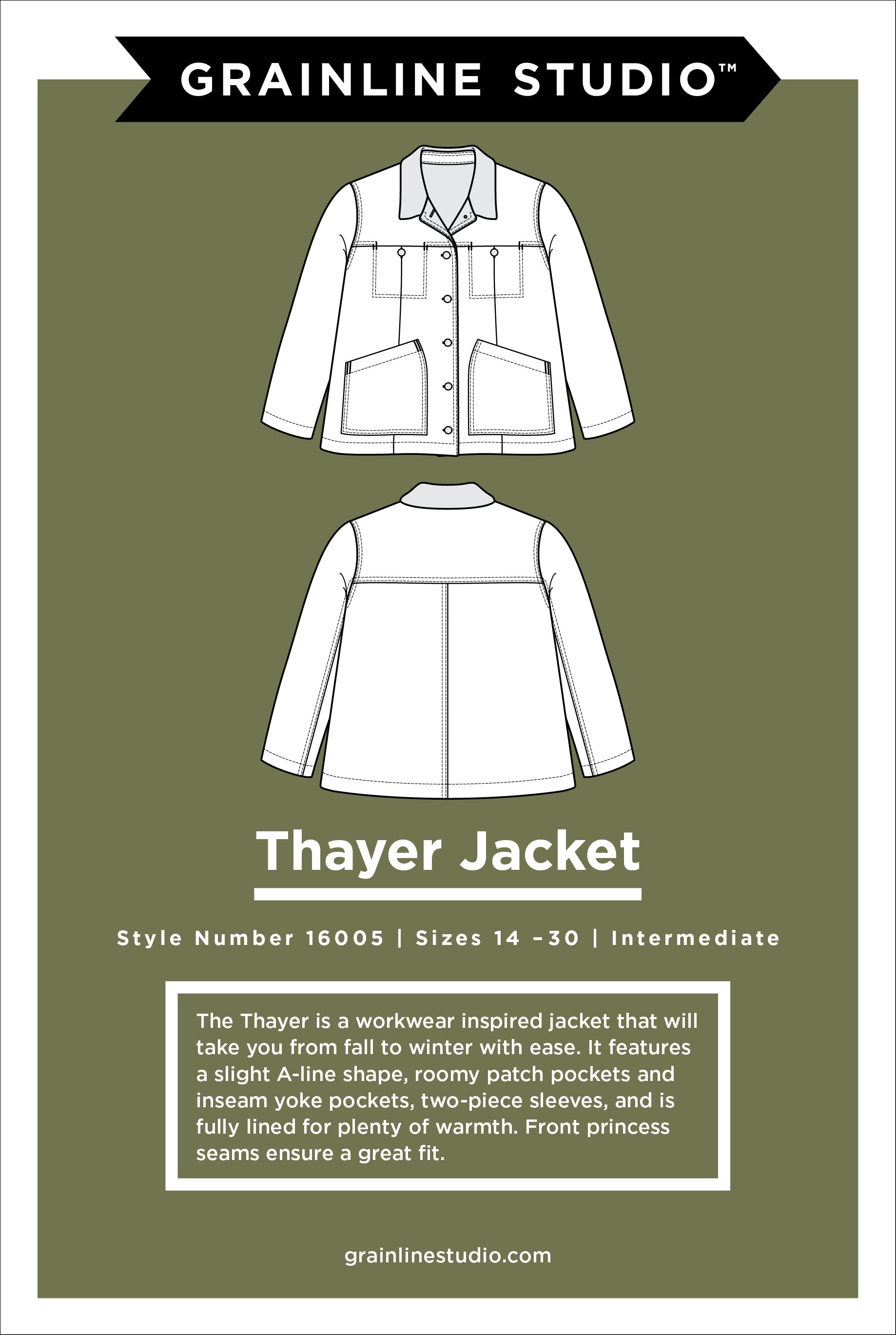 Grainline Pattern - Thayer Jacket | Core Fabrics