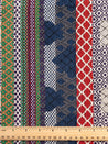 Banded Cotton Jacquard - Blue + Red + White | Core Fabrics