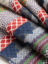 Banded Cotton Jacquard - Blue + Red + White | Core Fabrics