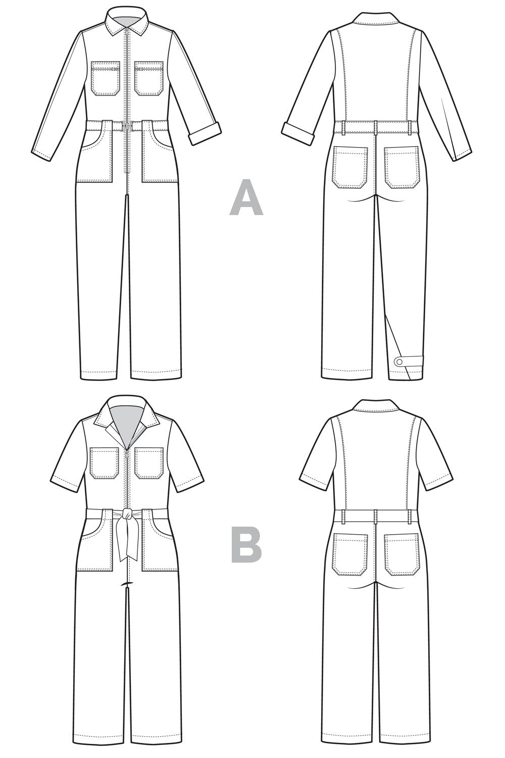 Blanca-Flight-Suit_Boiler-suit-pattern_Technical-flats-02_00363ca9-7e80-46c5-8f42-67ab899bac75 | Core Fabrics