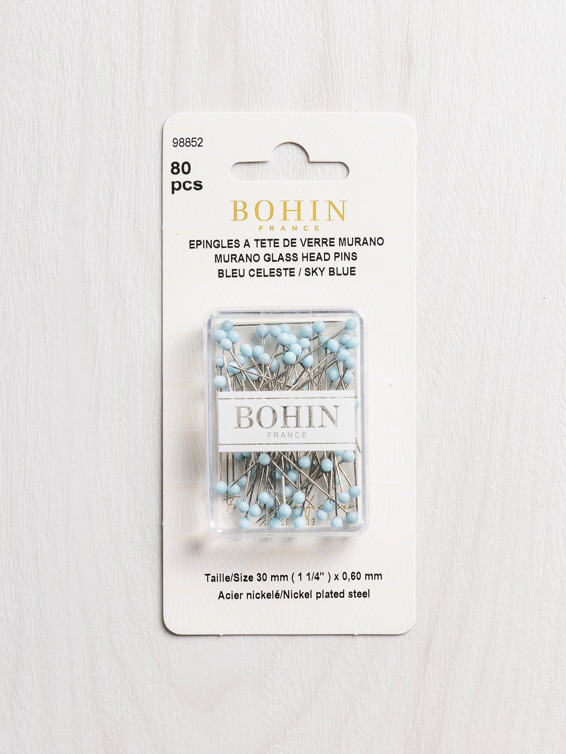 Bohin glass head pins - Maydel