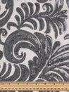 Botanical Sequined Chiffon Deadstock - Cream + Silver | Core Fabrics