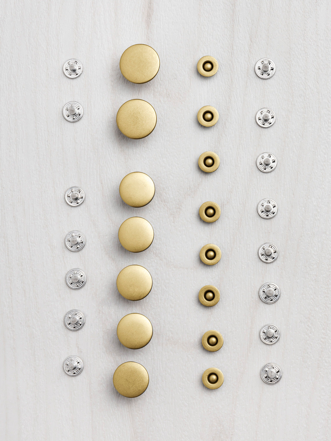 Button Fly Kit Components Gold