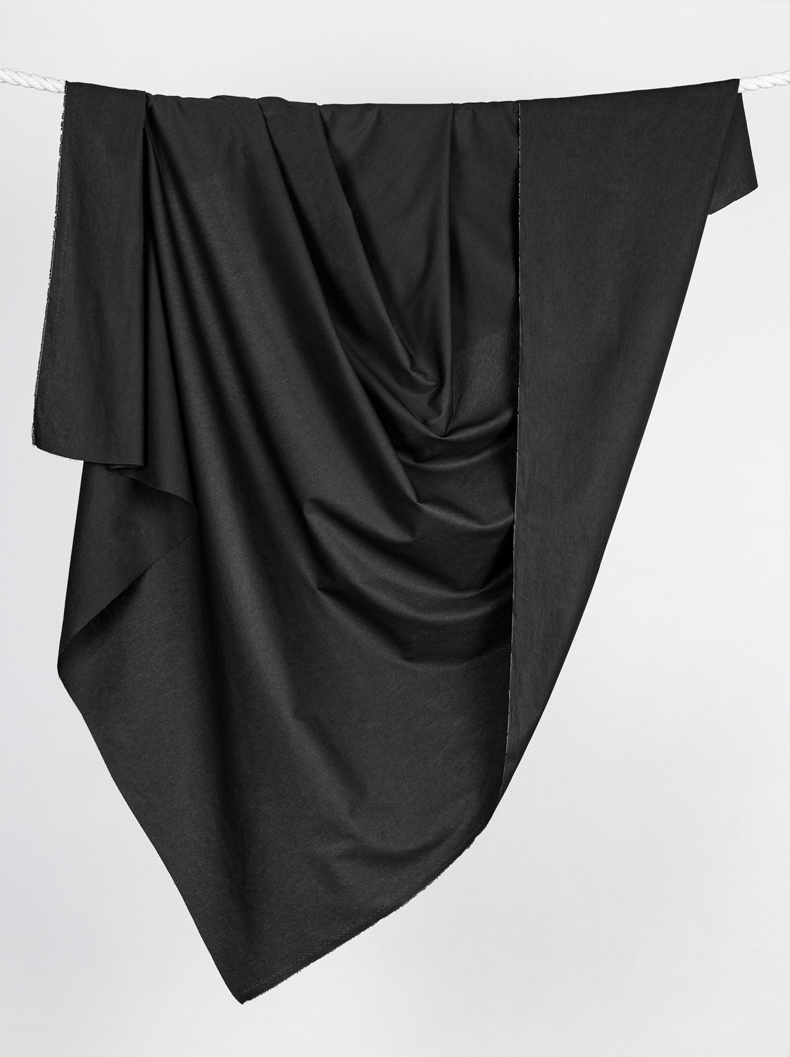 Core Collection Lightweight Silky Cotton Poplin - Black | Core Fabrics