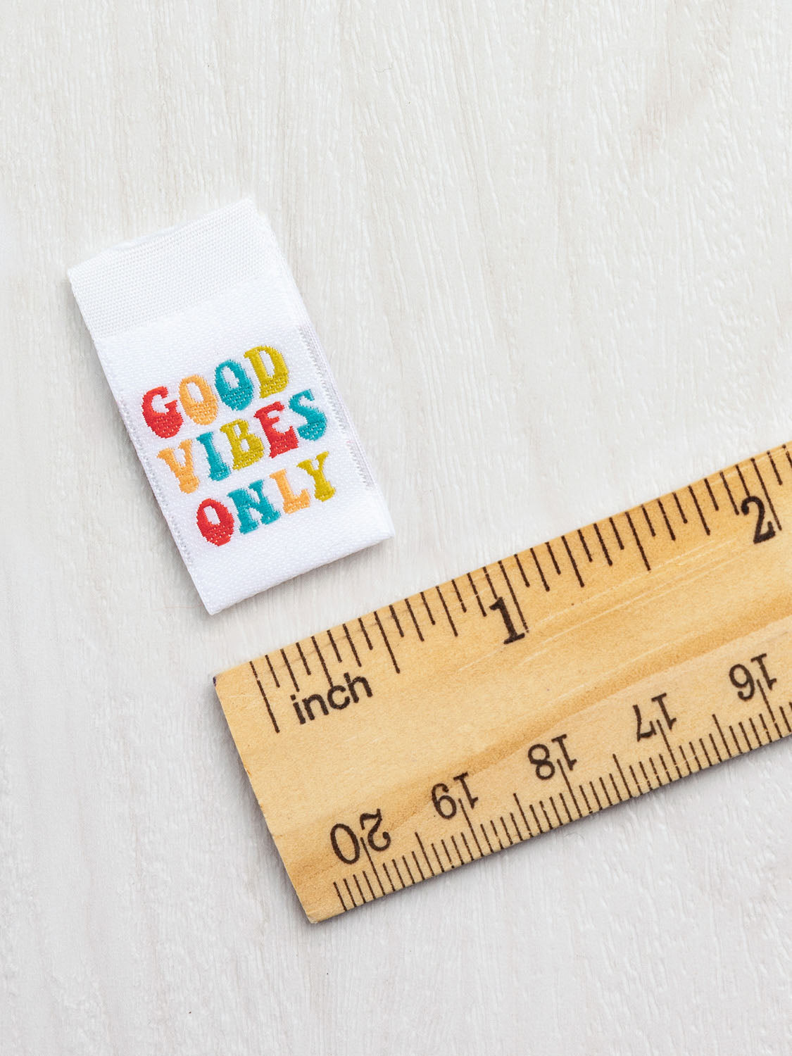 Core Fabrics Sewing Labels: Good Vibes Only - 6 pack | Core Fabrics