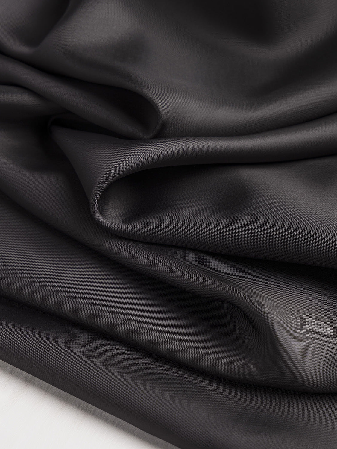 F-BEM001-000-Bemberg Cupro Lining Black-Core Fabrics - Bunched