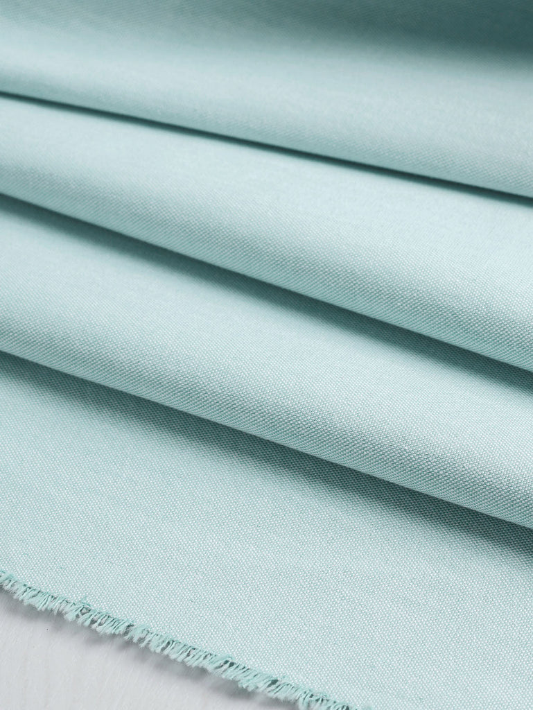 Tissu chemise coton oxford - Turquoise