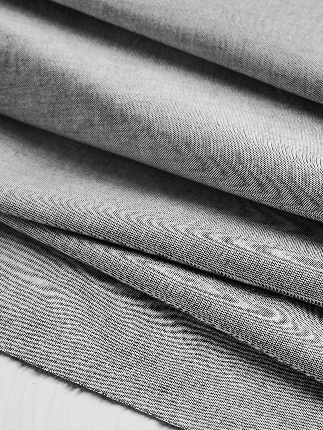 Cotton Oxford Shirting - Black | Core Fabrics