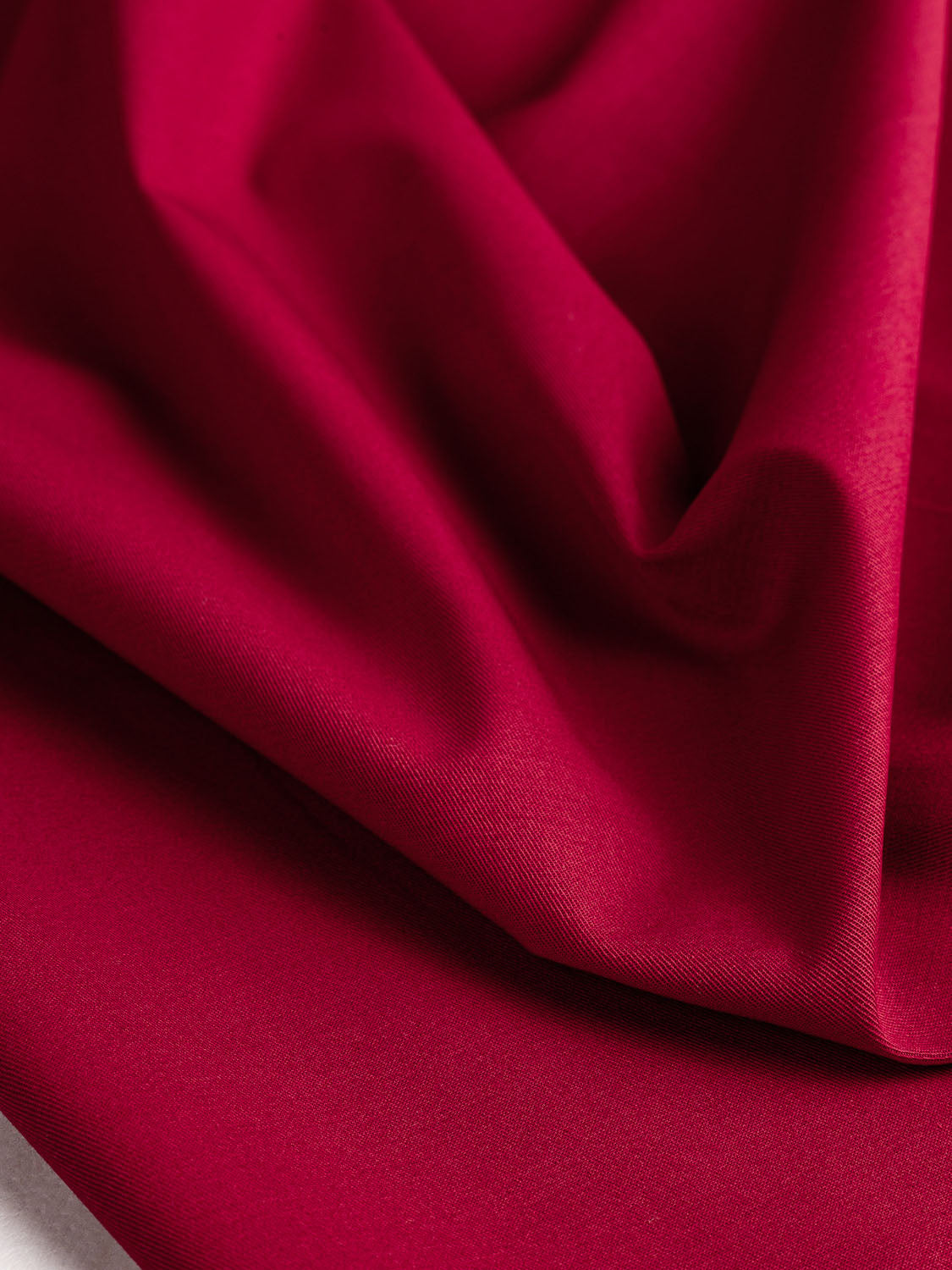 Lightweight Organic Cotton Stretch 6 oz Twill- Scarlet | Core Fabrics