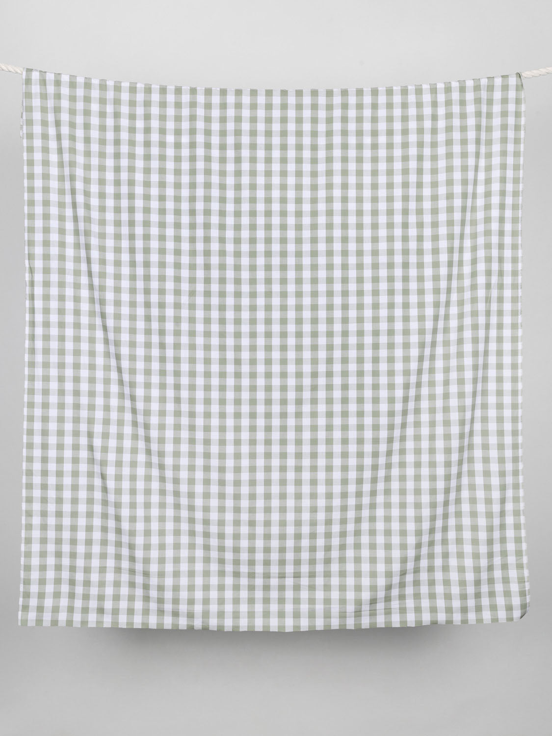 Large Scale Yarn-Dyed Gingham Cotton - Matcha + White | Core Fabrics