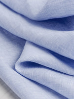 Lin Chambray Européen Teint en Fil - Bleu Poudre