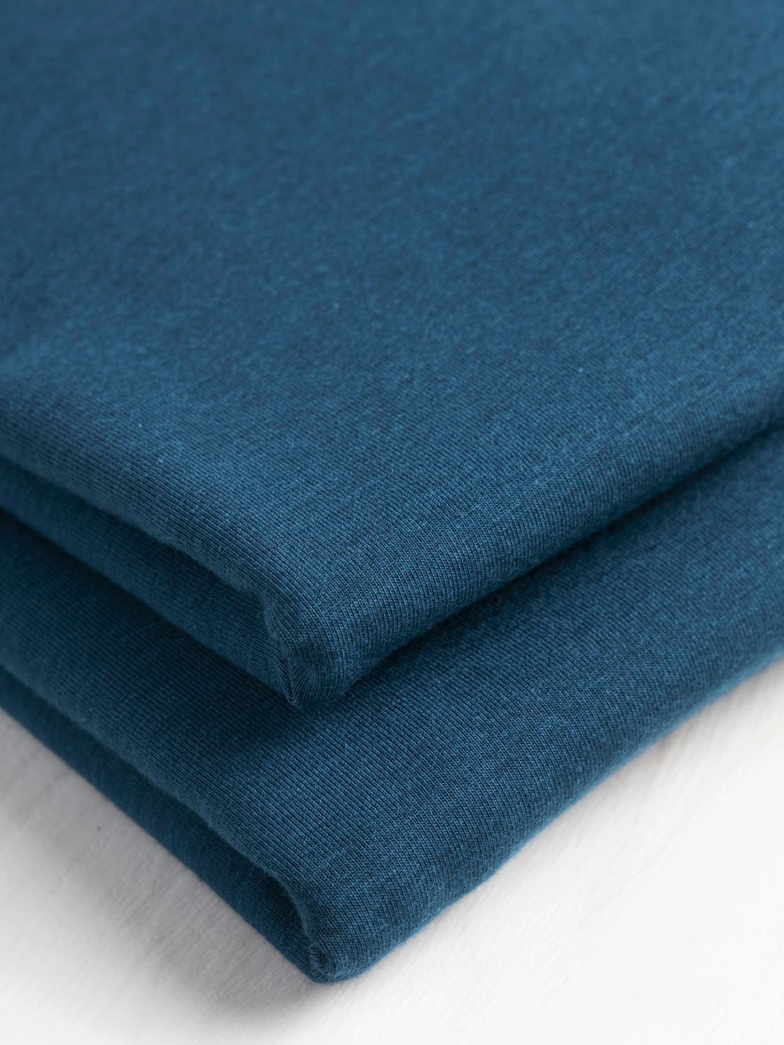 Organic Cotton + Tencel Stretch Knit Jersey- Deep Teal | Core Fabrics 