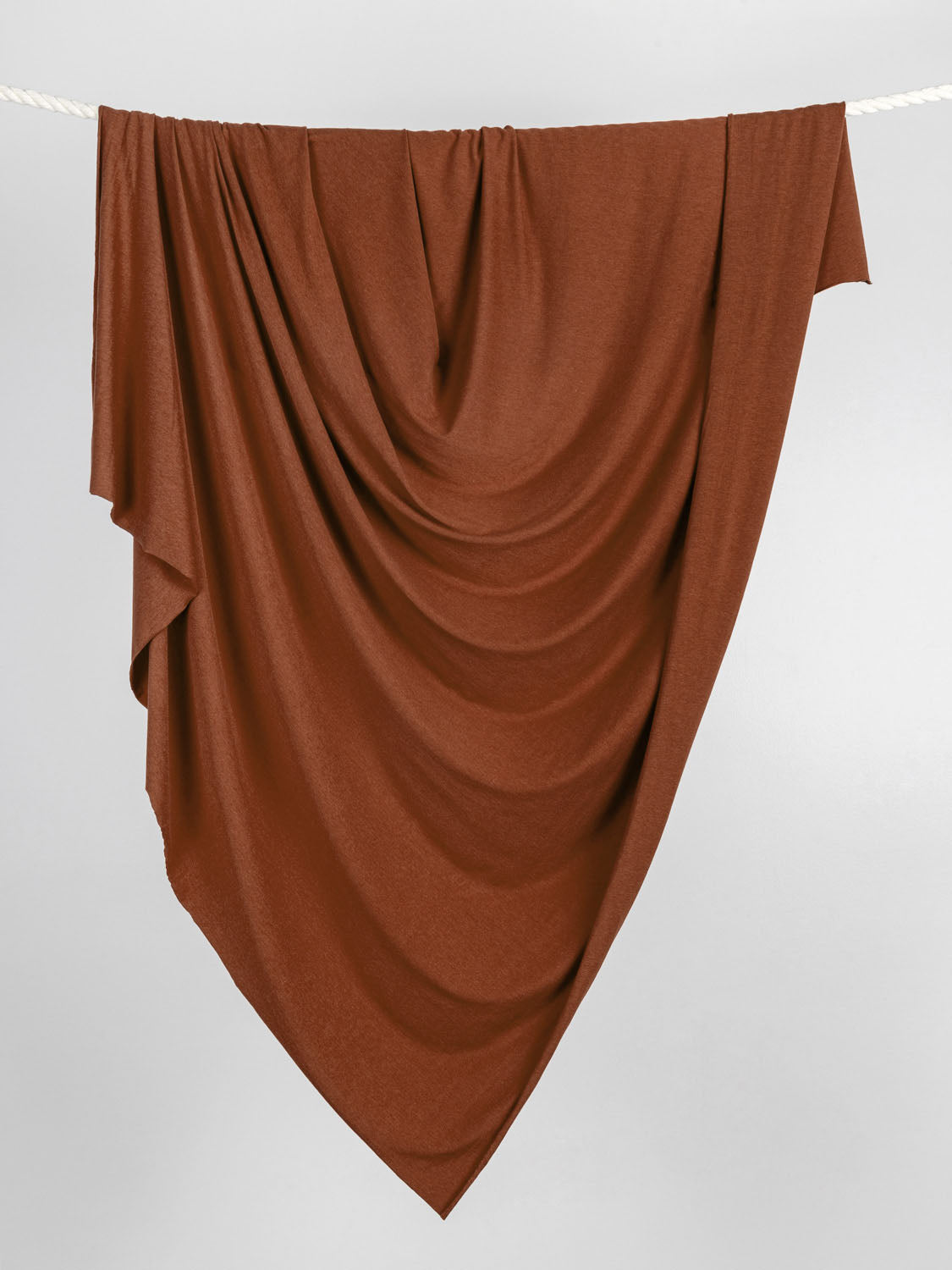 Organic Cotton + Tencel Stretch Knit Jersey - Rust | Core Fabrics