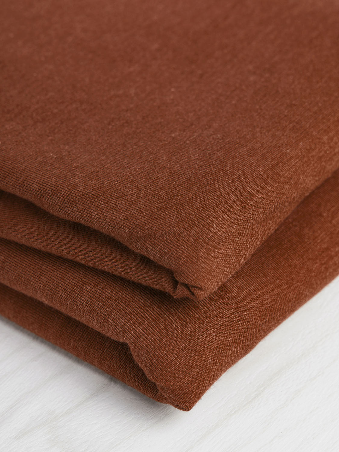 Organic Cotton + Tencel Stretch Knit Jersey - Rust | Core Fabrics