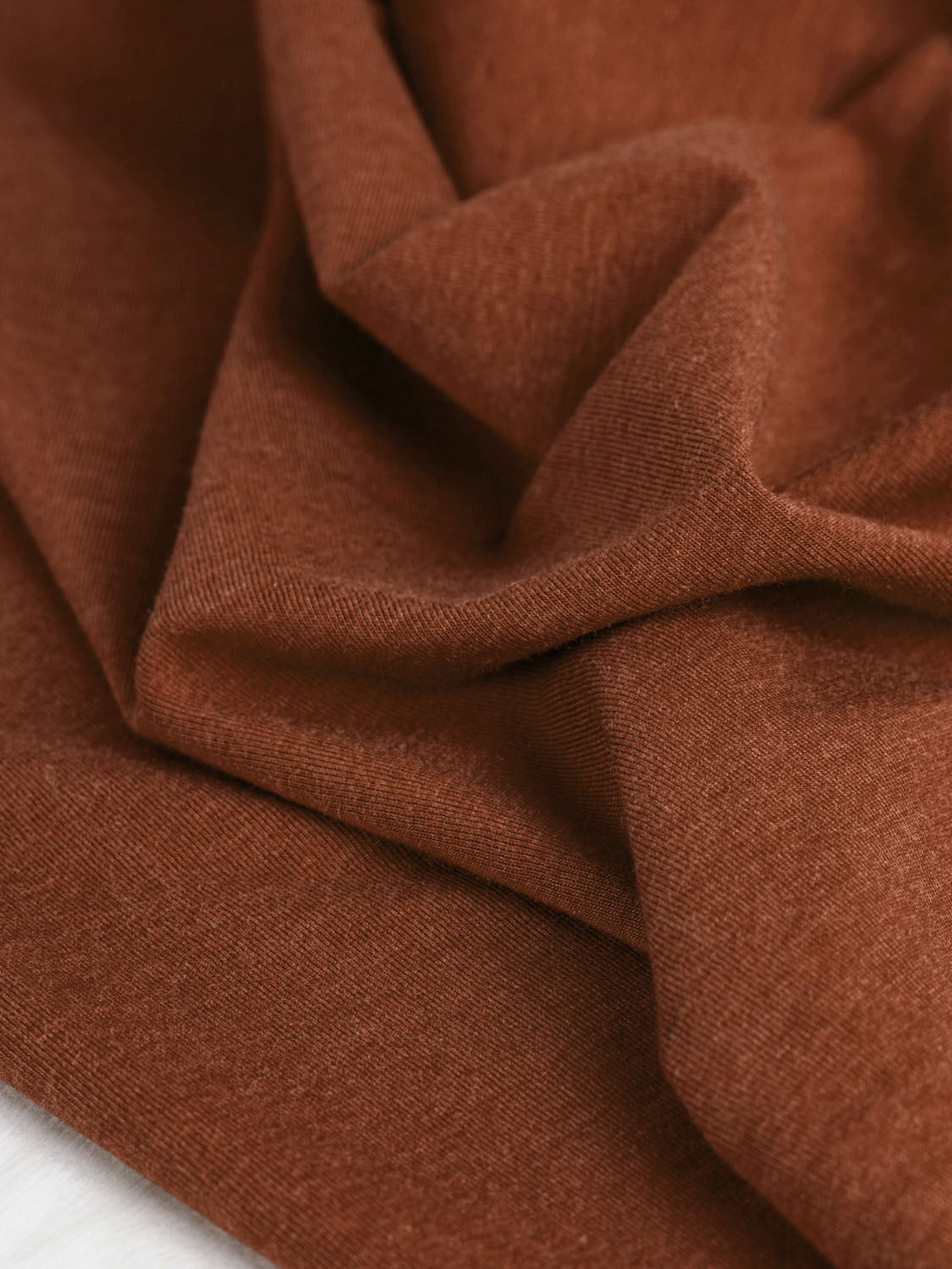 Organic Cotton + Tencel Stretch Knit Jersey - Rust | Core Fabrics