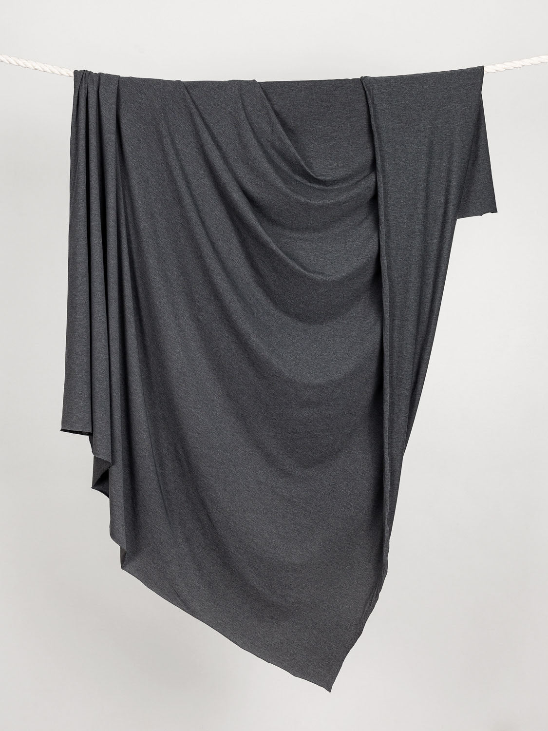 Organic Cotton + Tencel Stretch Knit Jersey - Charcoal | Core Fabrics