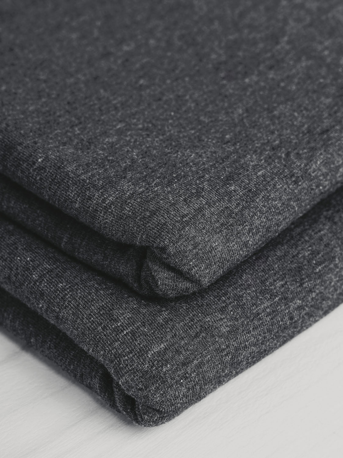 Organic Cotton + Tencel Stretch Knit Jersey - Charcoal | Core Fabrics